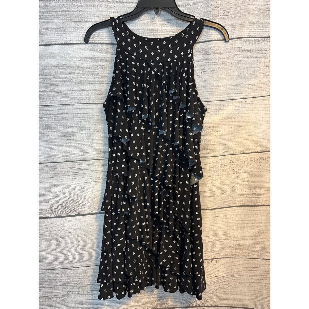White House Black Market Tiered Ruffle Sleeveless Dress Size S